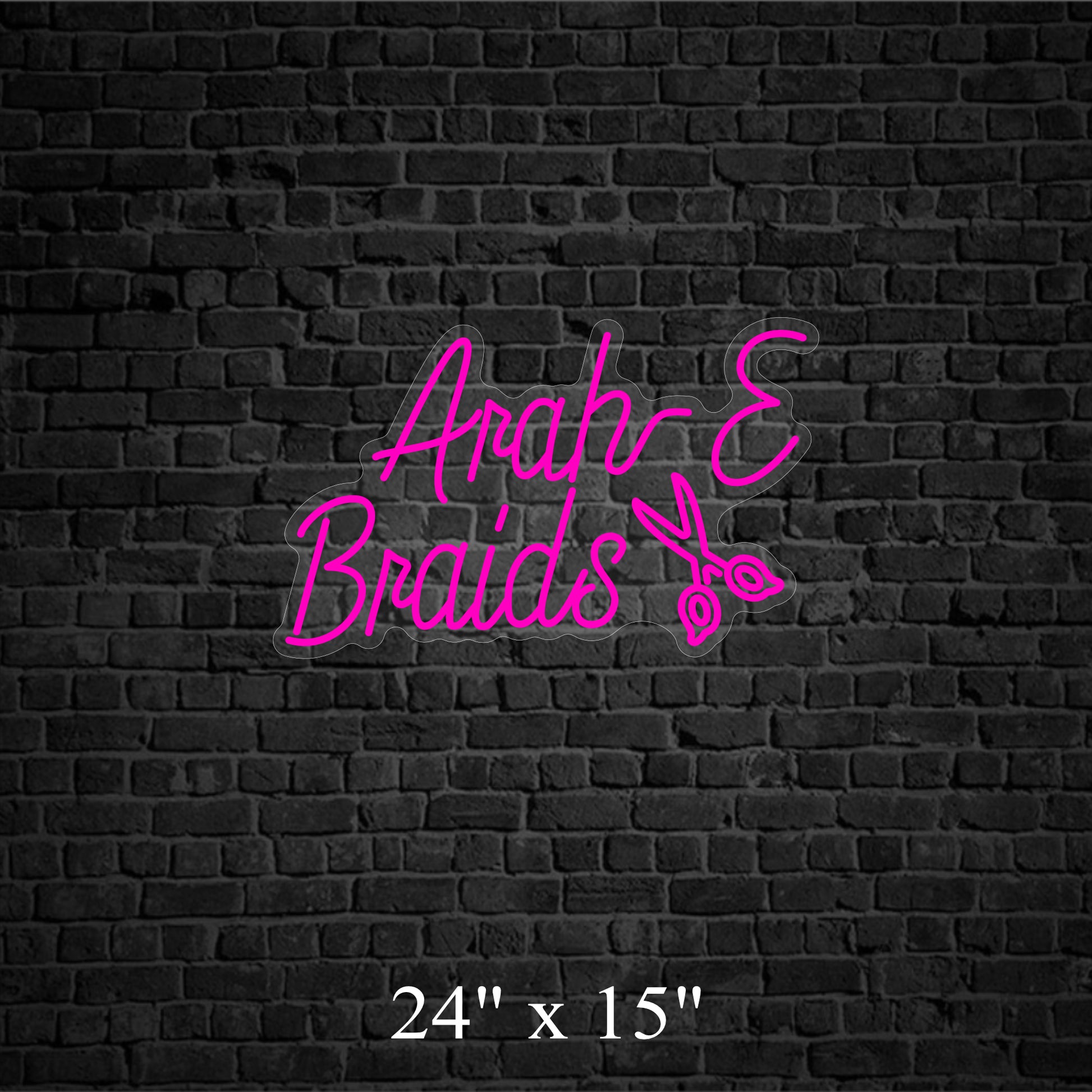 Arah Braids Custom LED Neon Sign