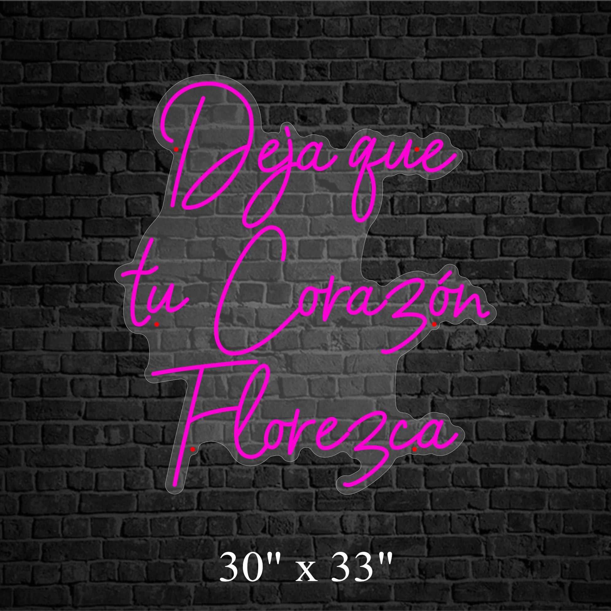 Deja que tu Corazón Florezca Custom LED Neon Sign