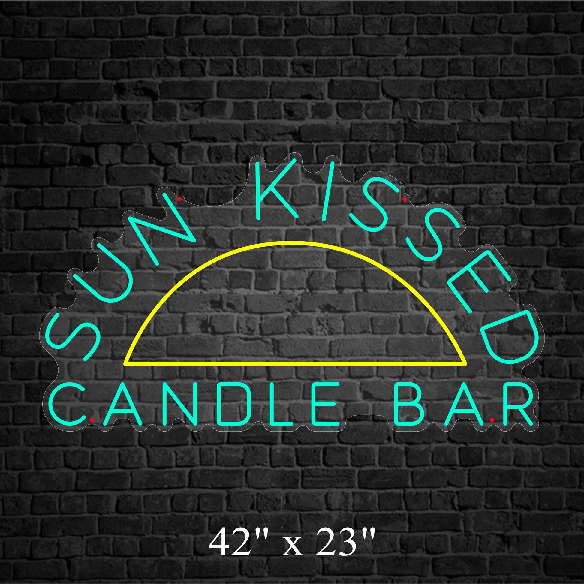 Sun Kissed Candle Bar Custom LED Neon Sign