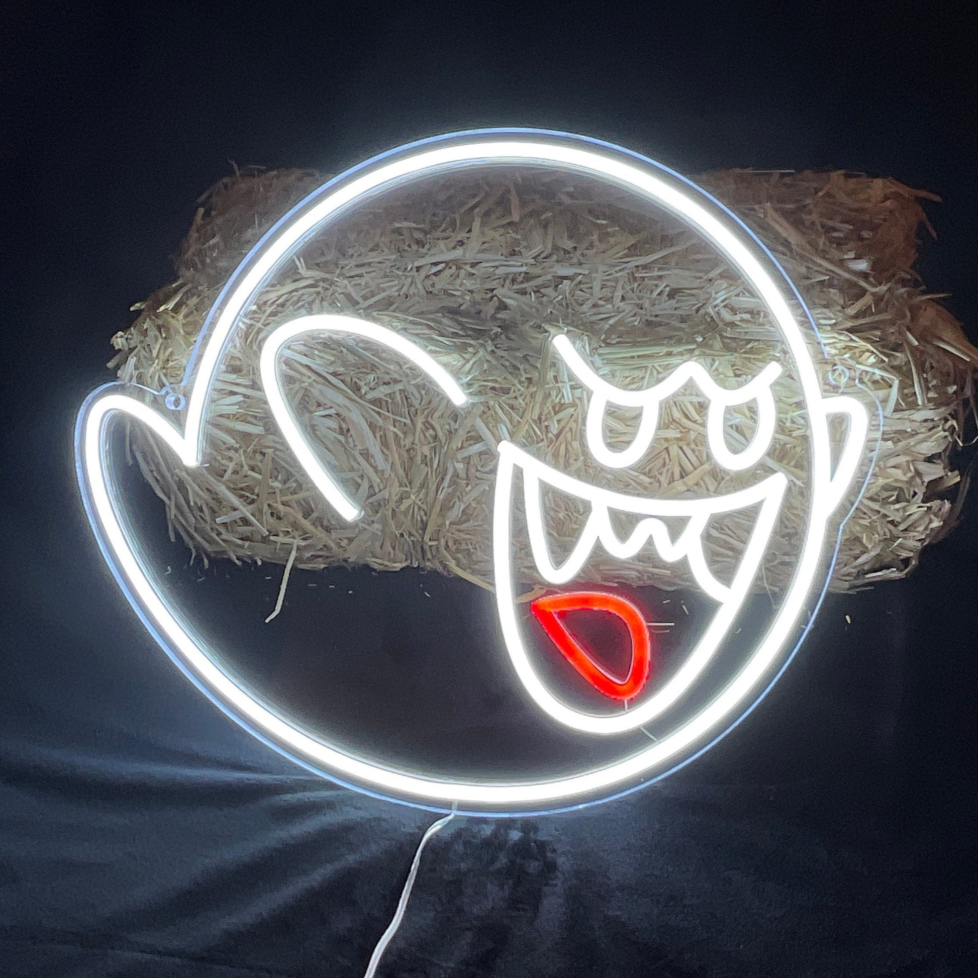 Boo Neon Sign for Arcade, Party, Mancave, Bar, Business, or Game Room