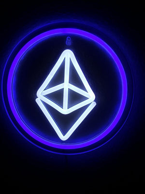 Crypto Neon Sign - Custom Bitcoin Neon Sign - Etherum LED Neon Signs