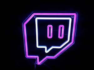 Twitch Channel Streaming - Neon Sign - Custom LED Sign - Game Room or Twitch Studio