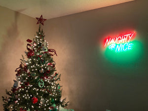 Naughty or Nice Bad Santa Neon Sign - Christmas Neon Sign For The Holidays