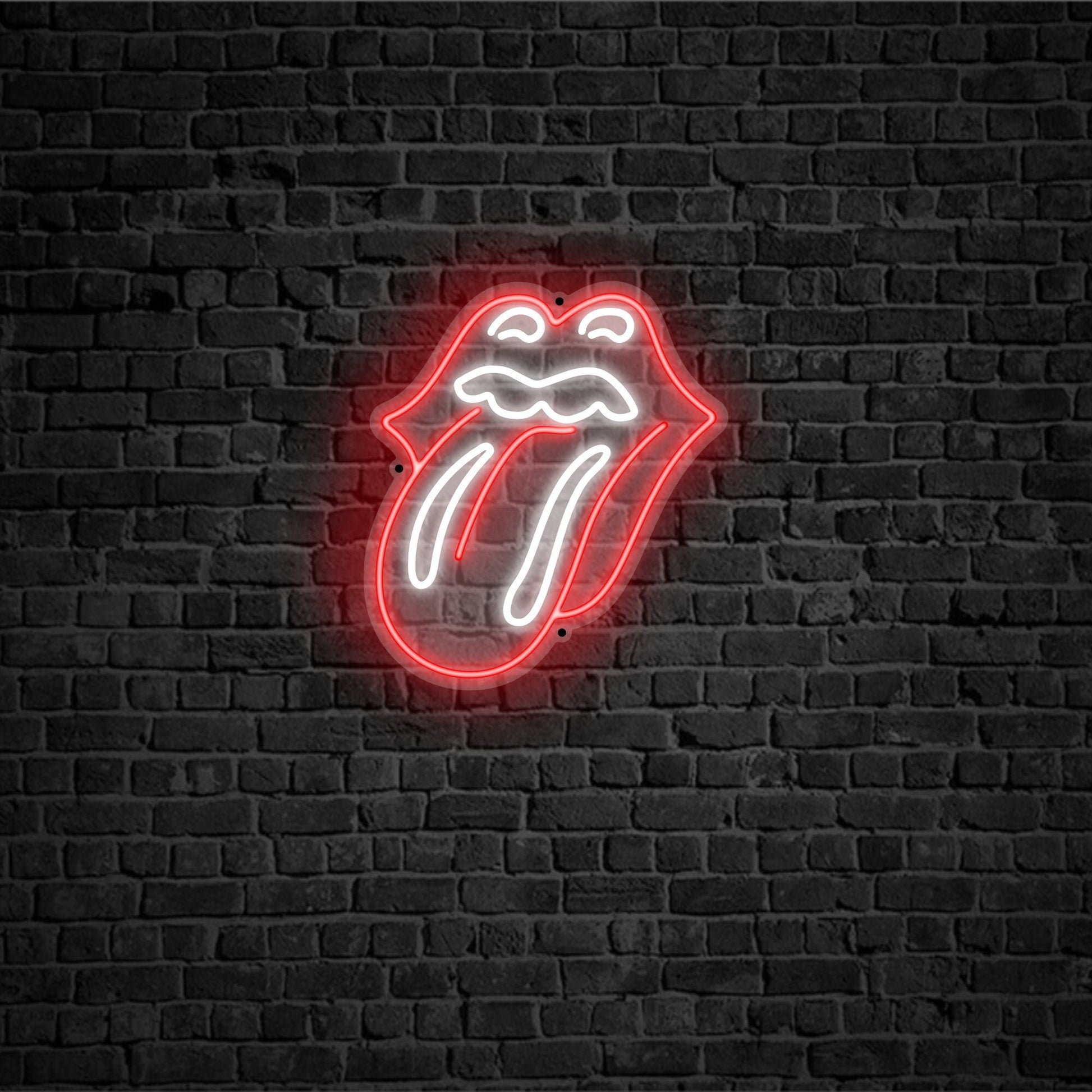 Sexy Lips Neon Sign, Peace, Love, and Rock Nostalgia LED Neon Signs, Cute Art Gift for Her