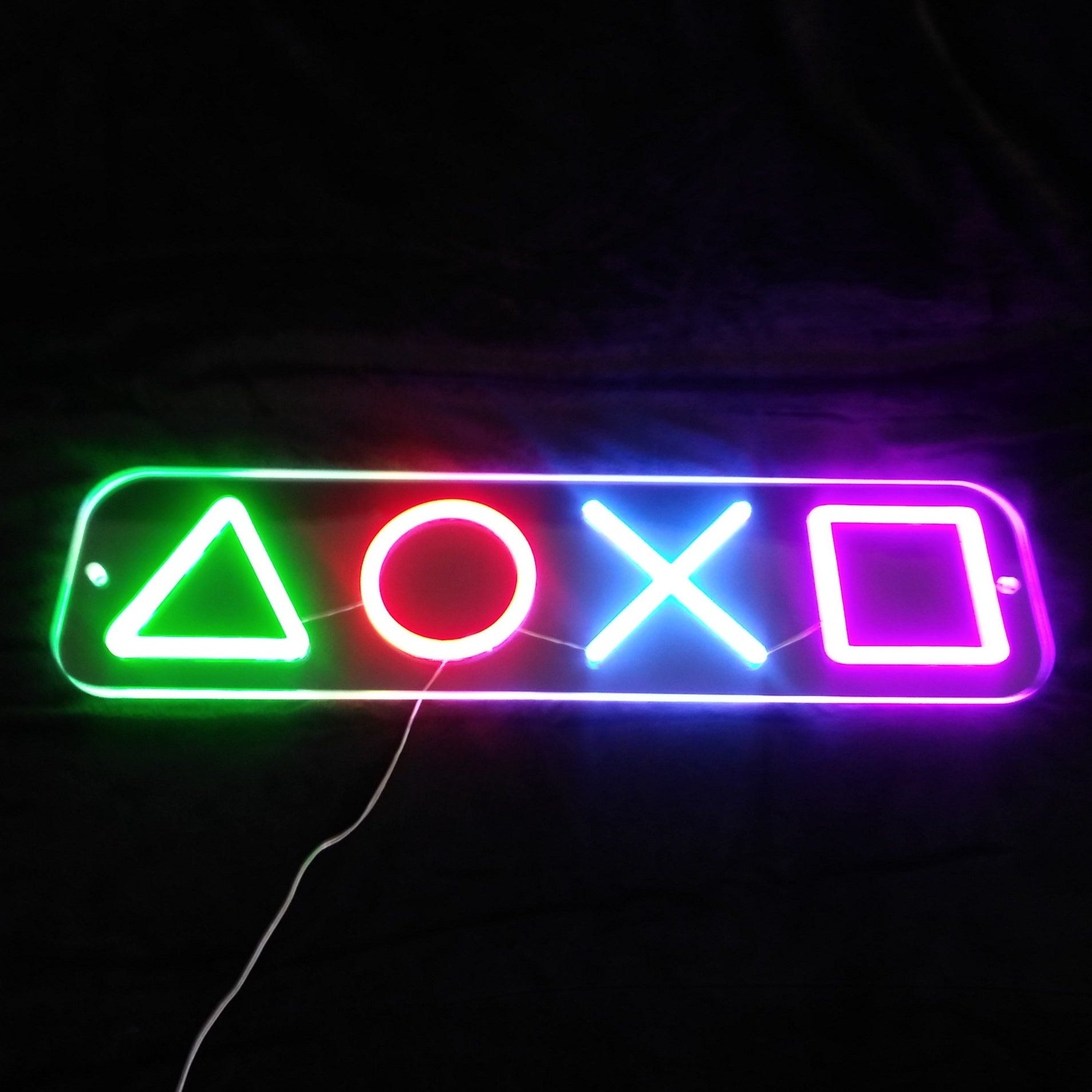 Playstation Symbols Neon Sign