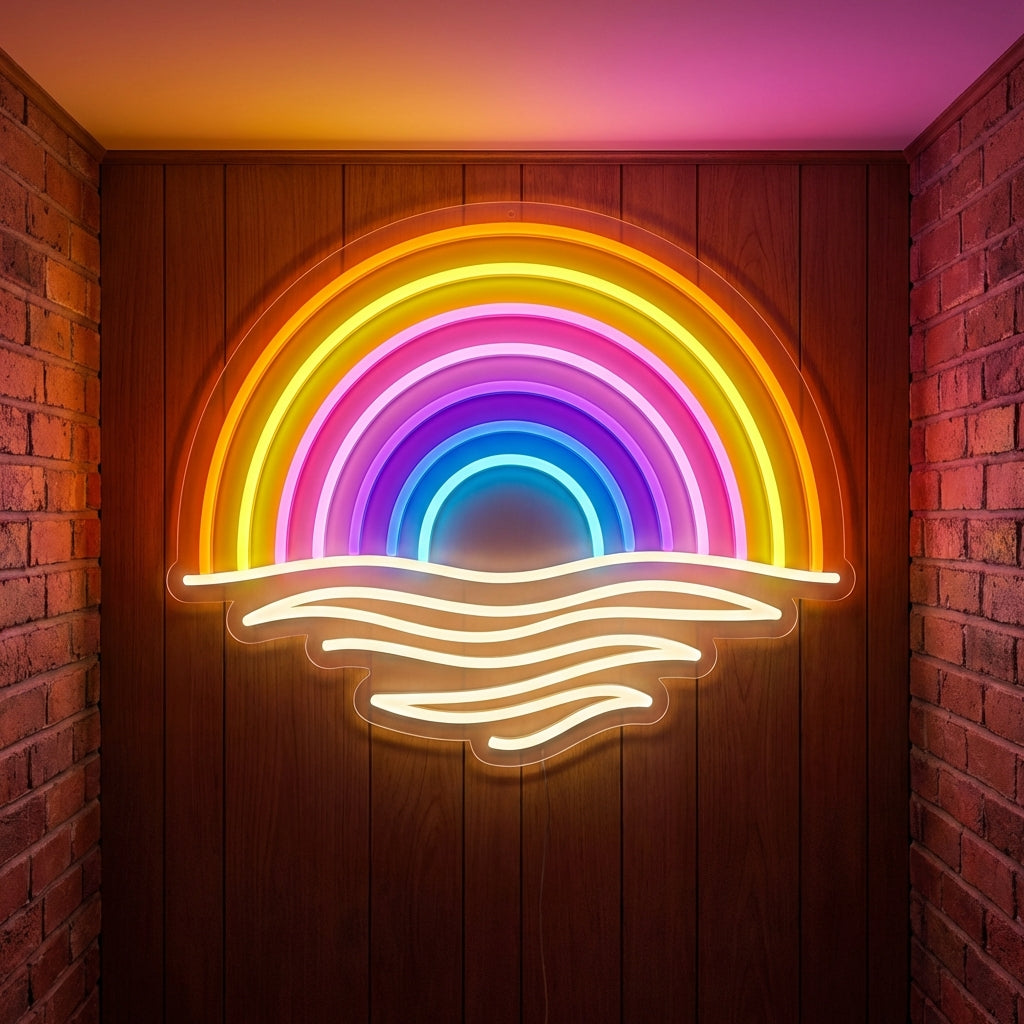 Retro Vibe Sunset LED Neon Sign design