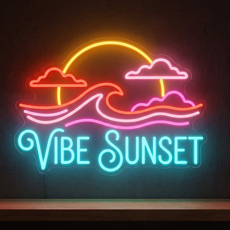 Vibe Sunset LED Neon Sign design