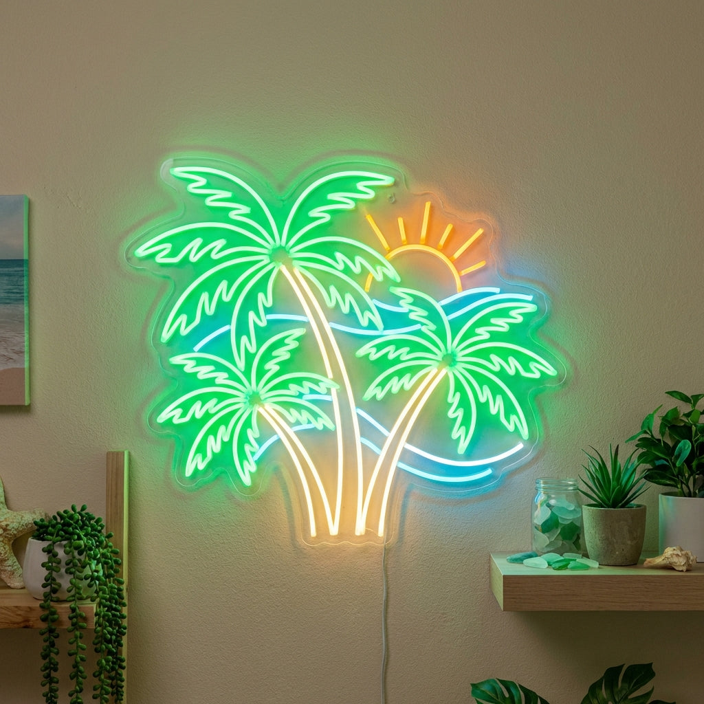 Palm Frond Breeze LED Neon Sign design