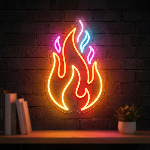 Abstract Flame LED Neon Sign design
