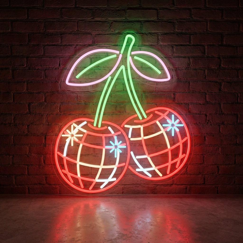 Disco Cherry LED Neon Sign design