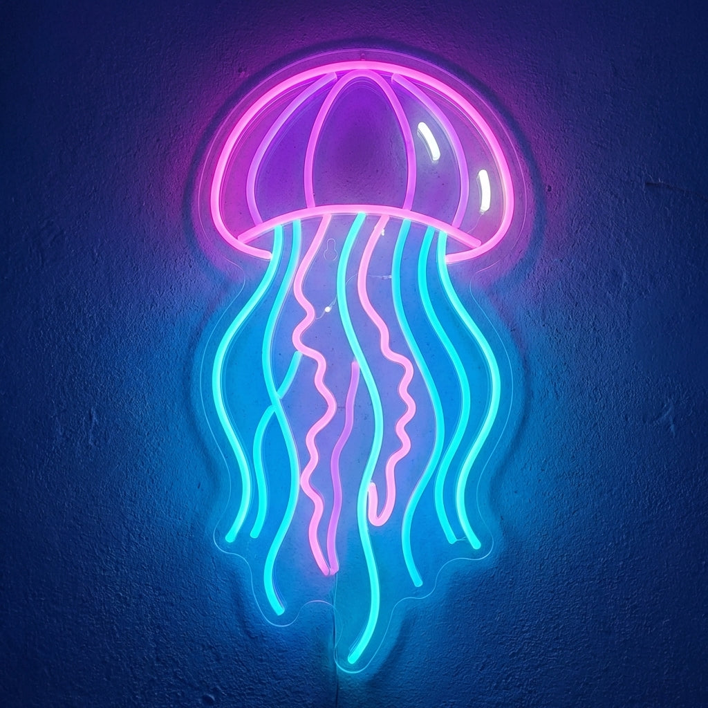 Jellyfish Glow LED Neon Sign design