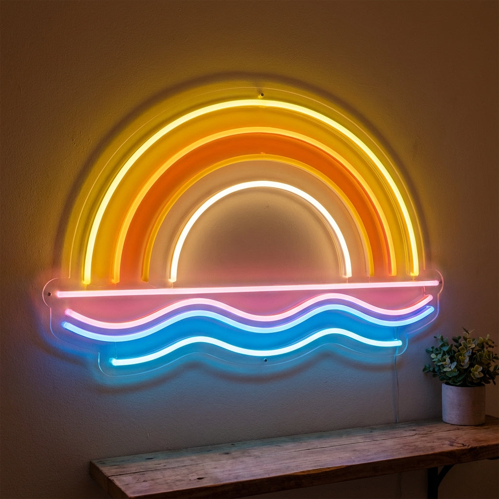 Retro Vibe Sunset LED Neon Sign design