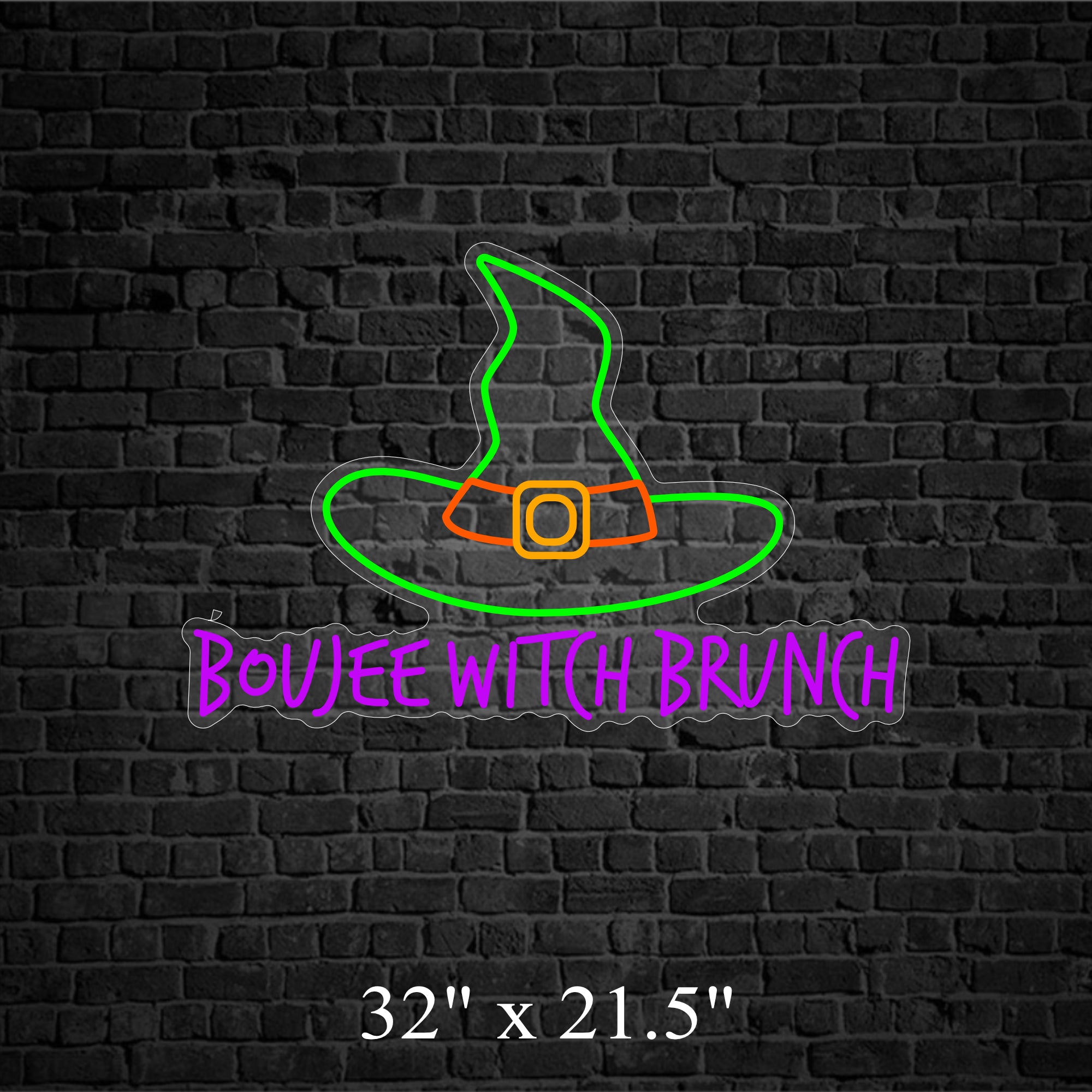 Boujee Witch Brunch Custom Neon Sign