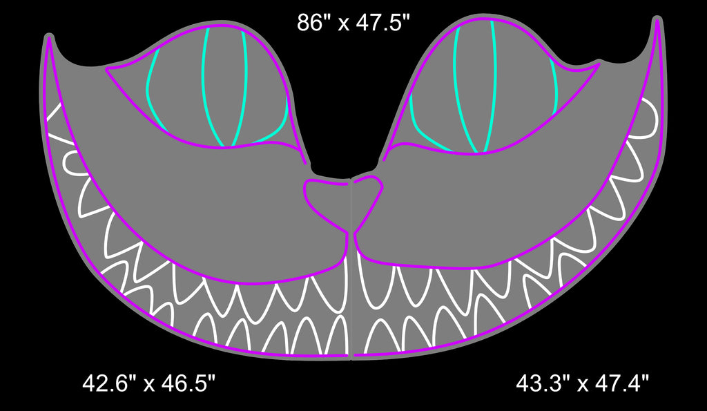 Cheshire Cat 86" Wide Neon Sign
