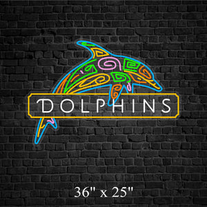 Dolphins Grill Custom Neon Sign