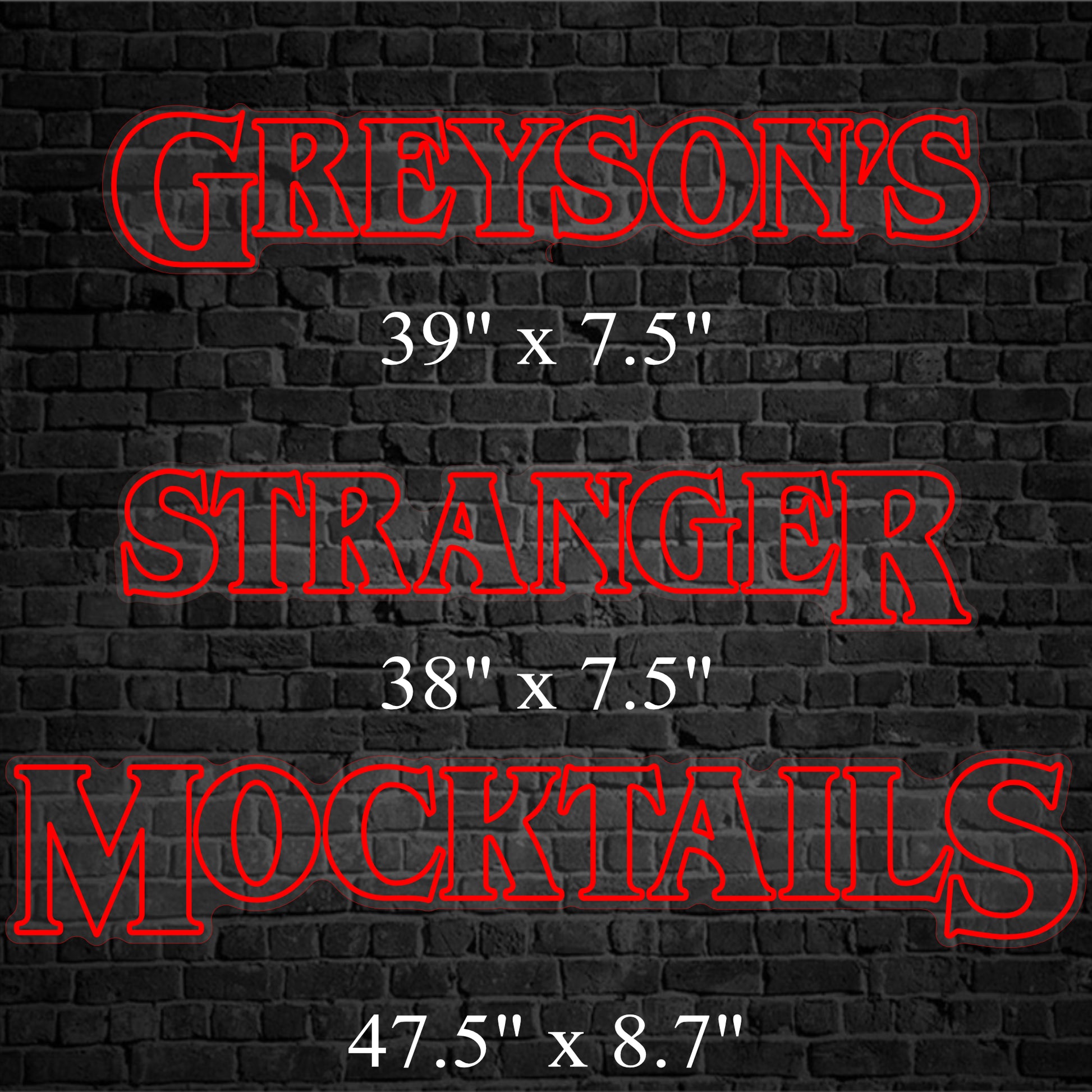 Greysons Mocktails LED Neon Sign