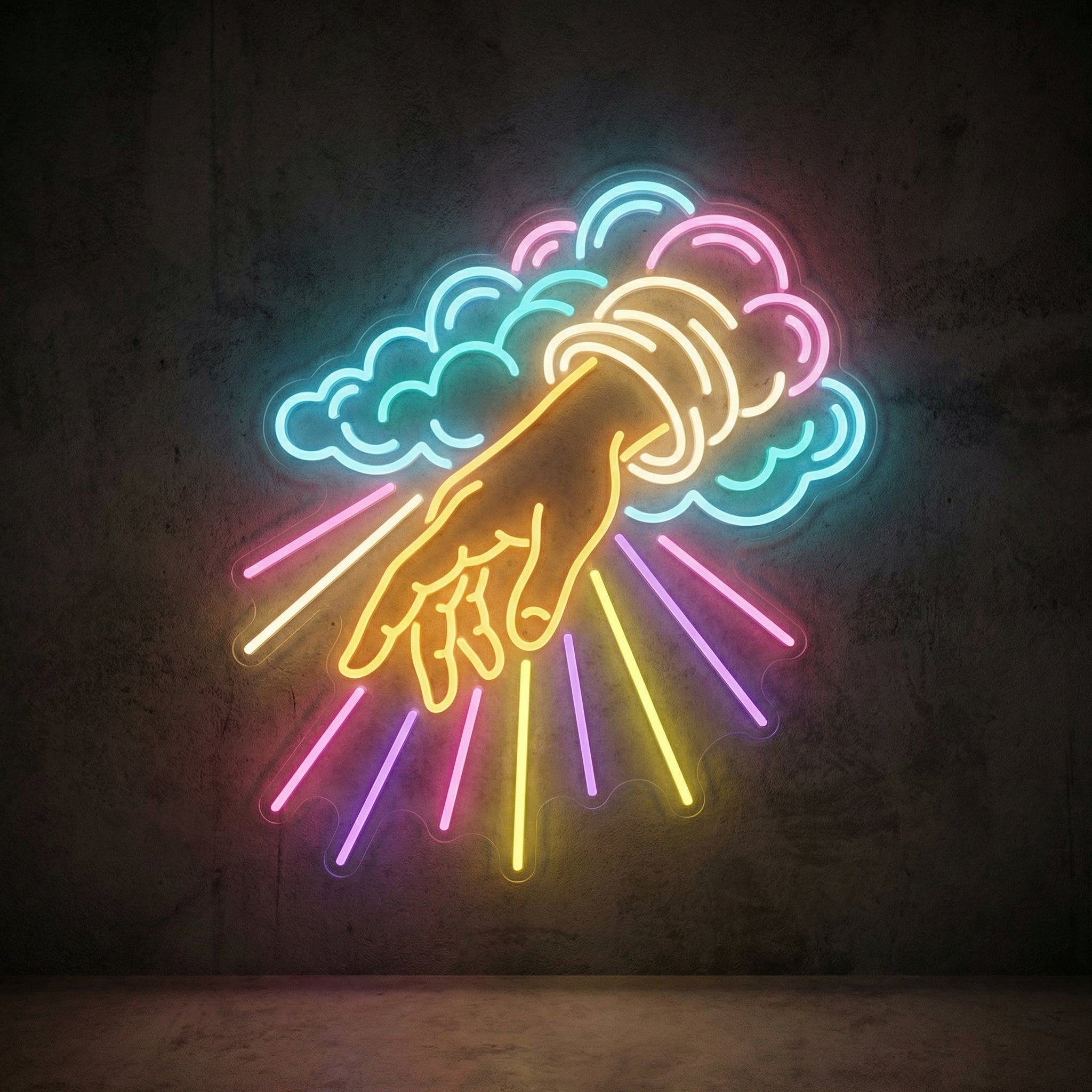 Hand of God Neon Sign | NeonChili