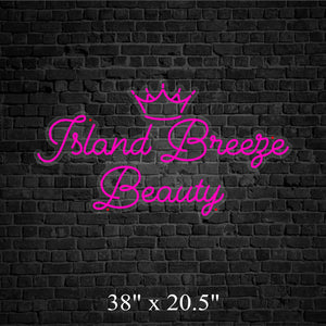 Island Breeze Beauty Custom Neon Sign