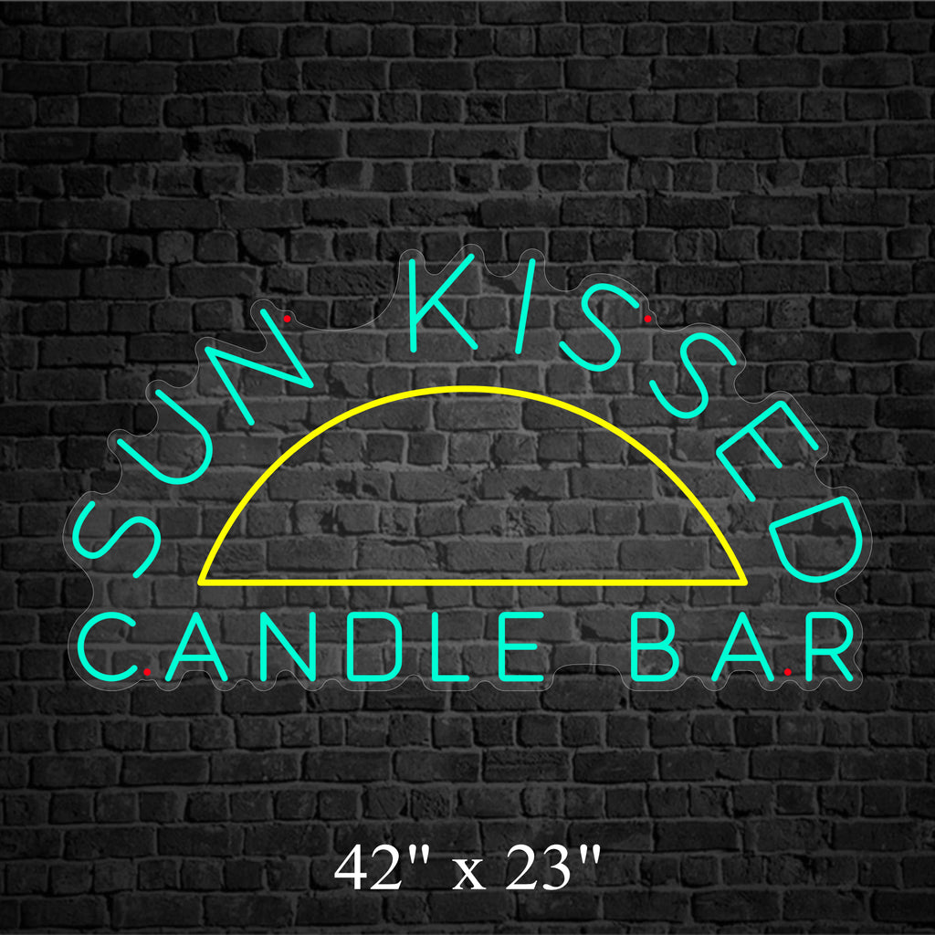 Sun Kissed Candle Bar Custom LED Neon Sign