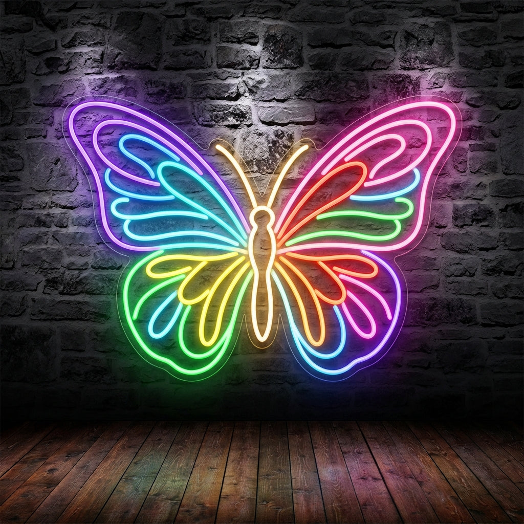 Butterfly Outline LED Neon Sign design
