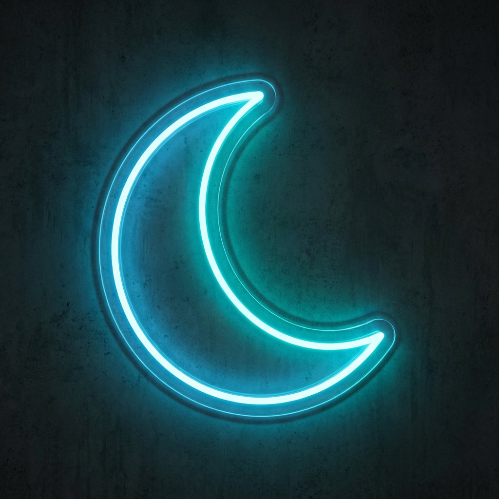 Crescent Moon LED Neon Sign design