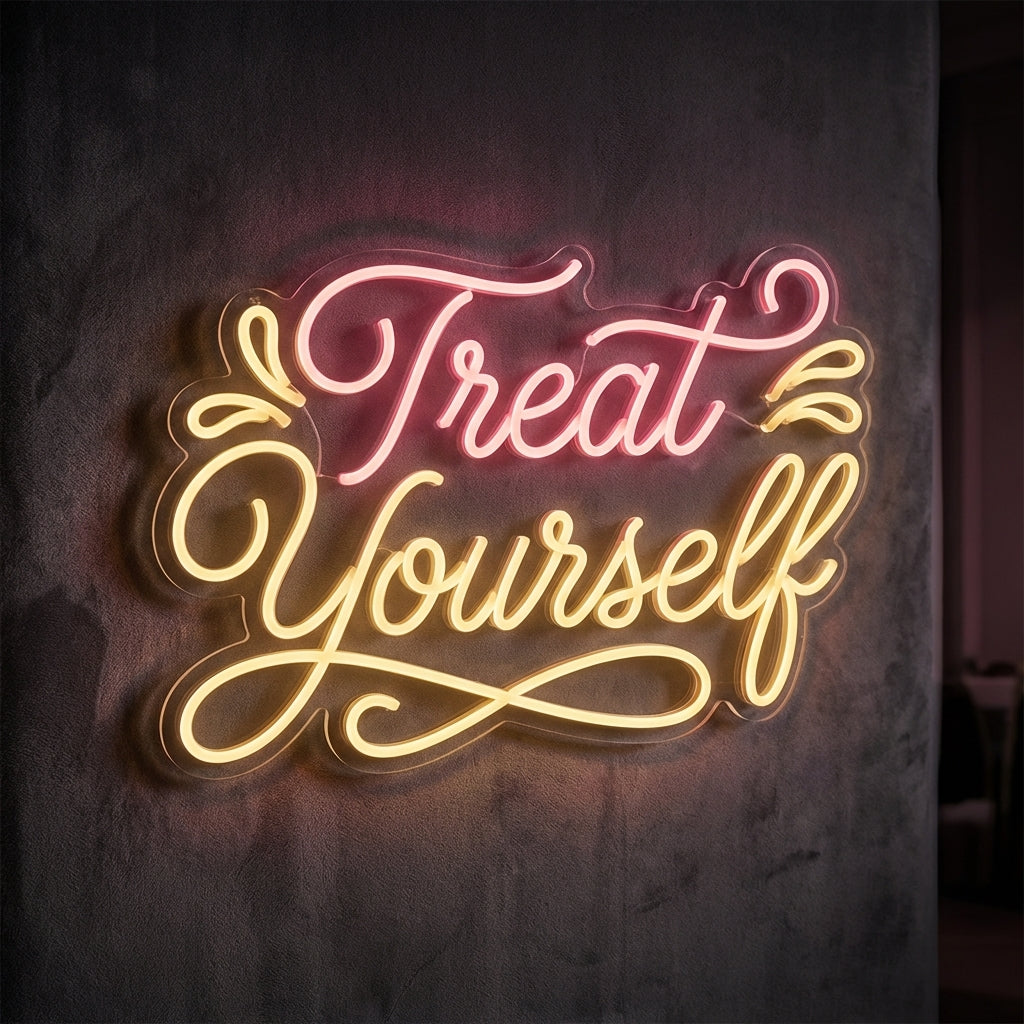 Treat Yourself LED Neon Sign design