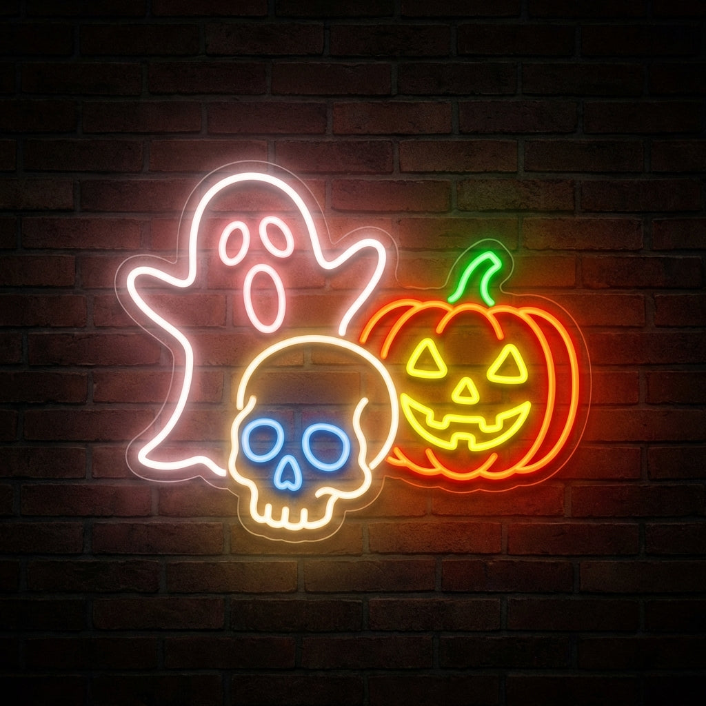 Halloween Ghost Skull Pumpkin LED Neon Sign design