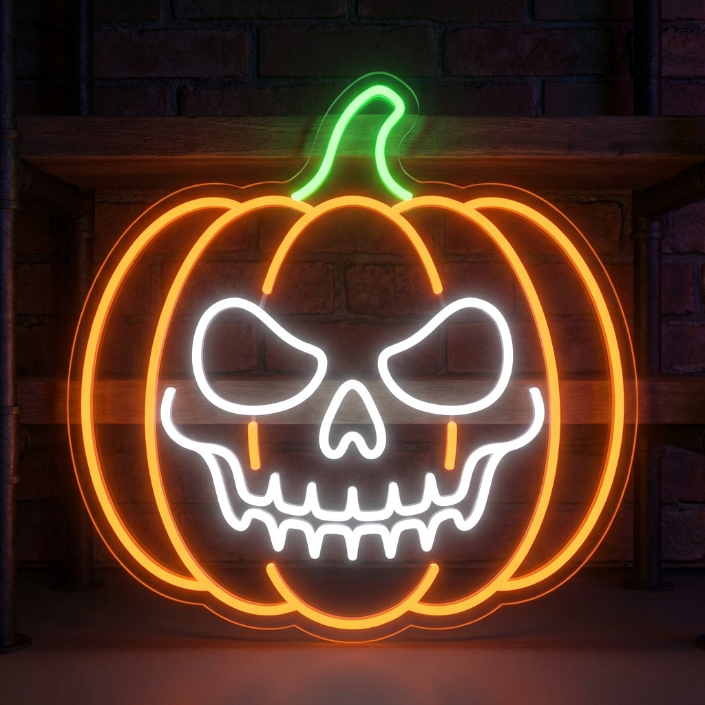 Skull Pumpkin LED Neon Sign design