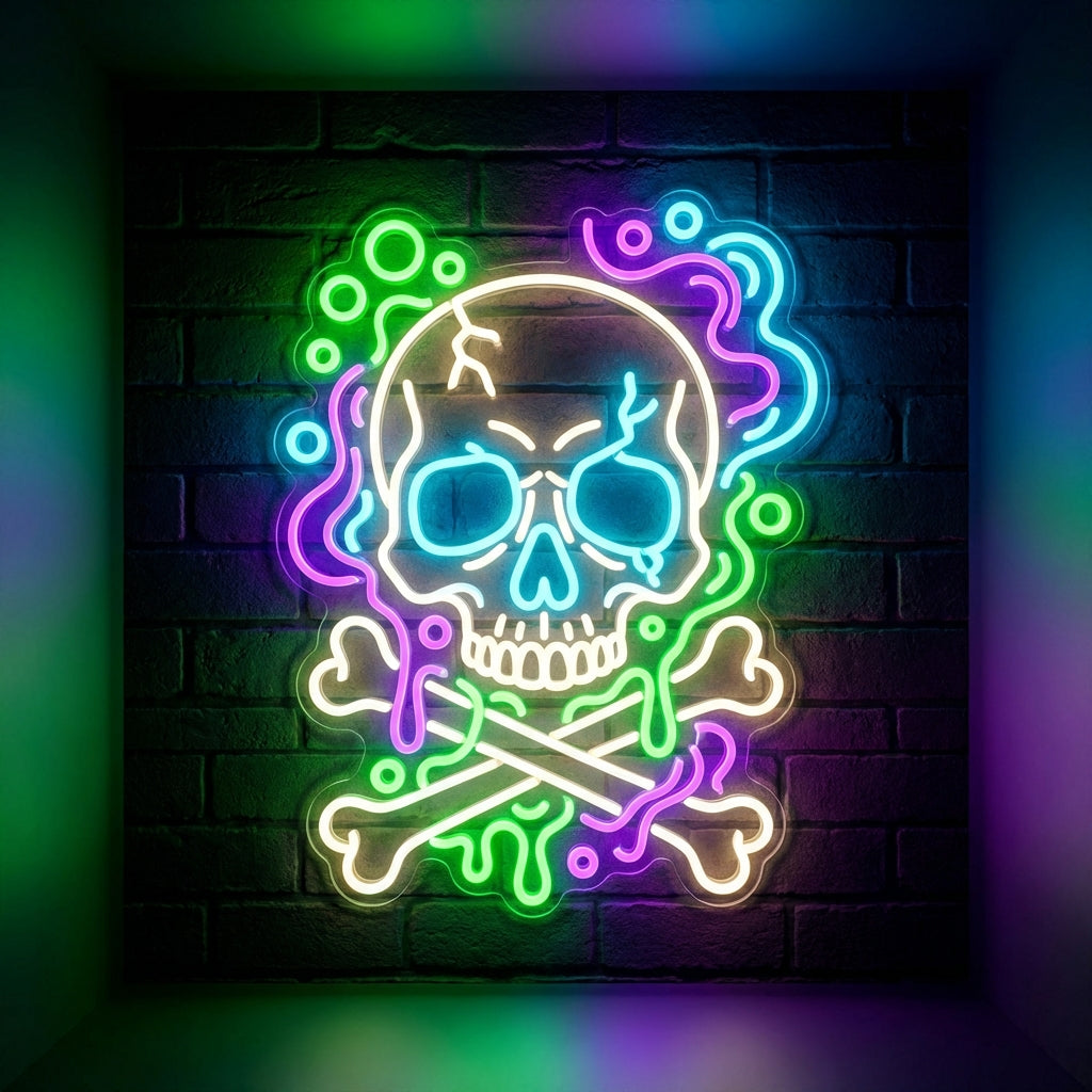 Toxic Skull LED Neon Sign design