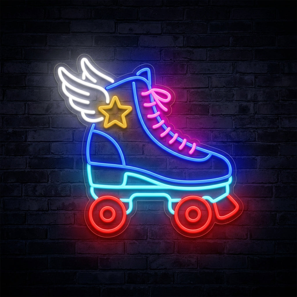 Roller Skate Star LED Neon Sign design