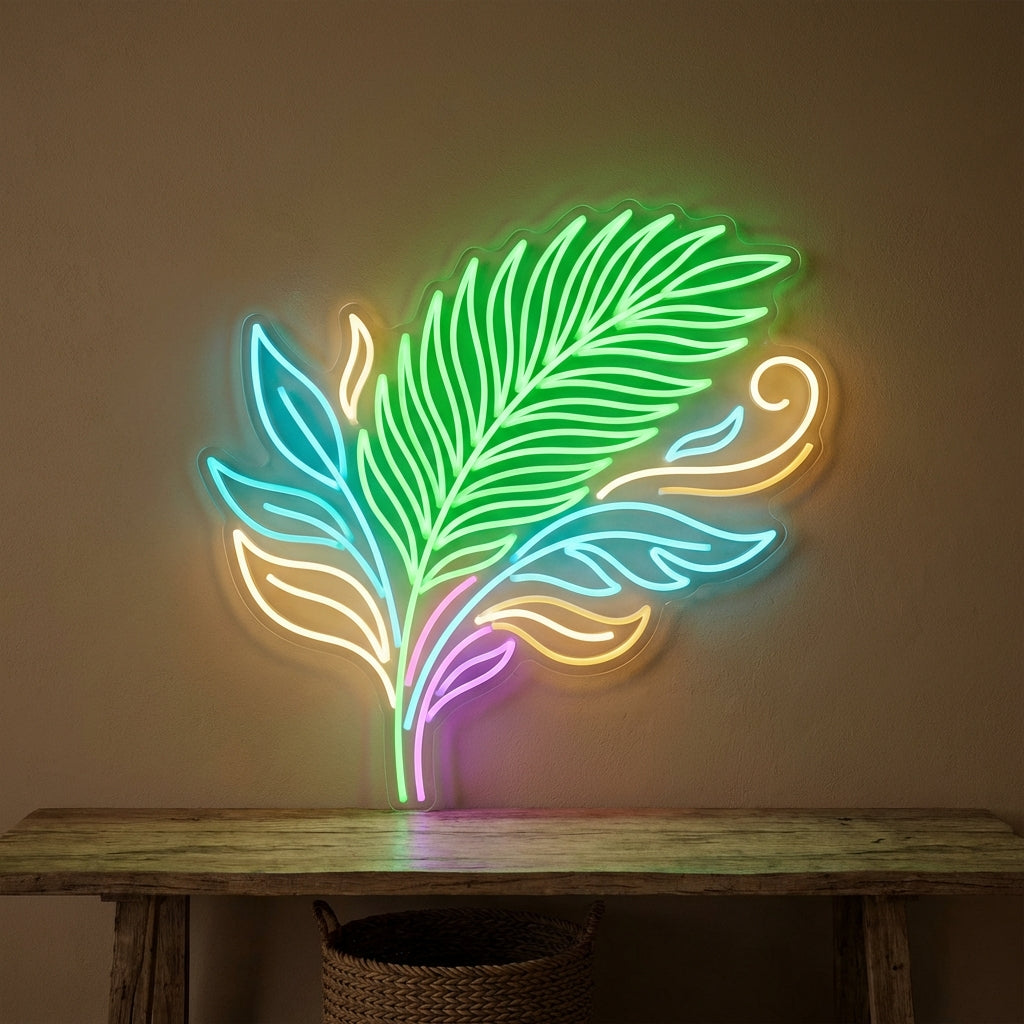 Palm Frond Breeze LED Neon Sign design