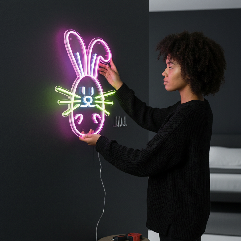 Easter Bunny Neon Sign