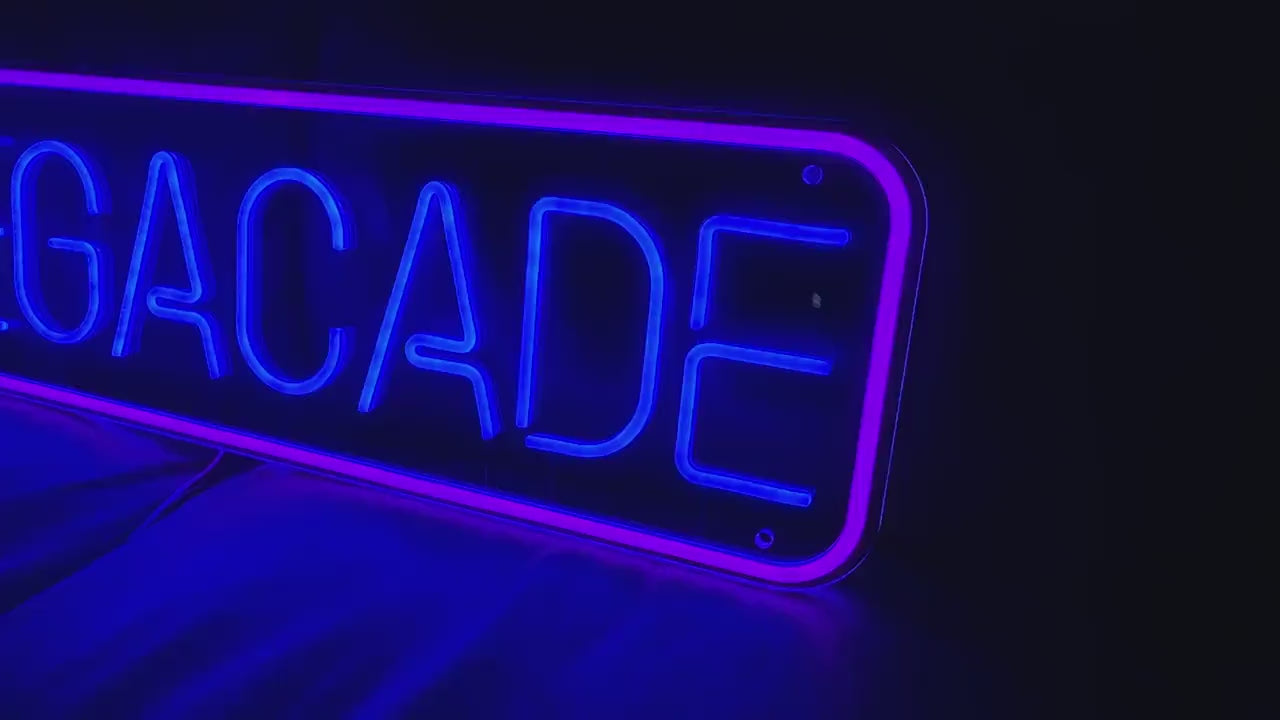 Megacade Arcade Neon Sign - Customize Your Retro Arcade / Mancave LED Sign