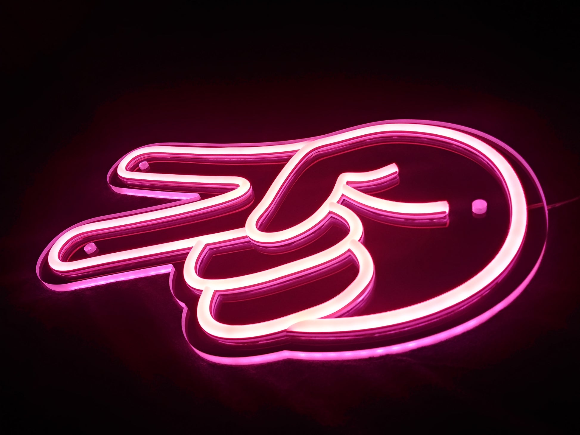 Peace Fingers Neon Sign