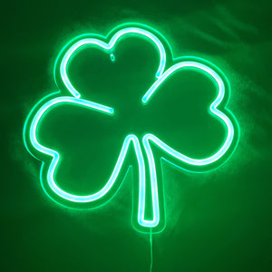 Shamrock Lucky Neon Sign For St. Patrick's Day