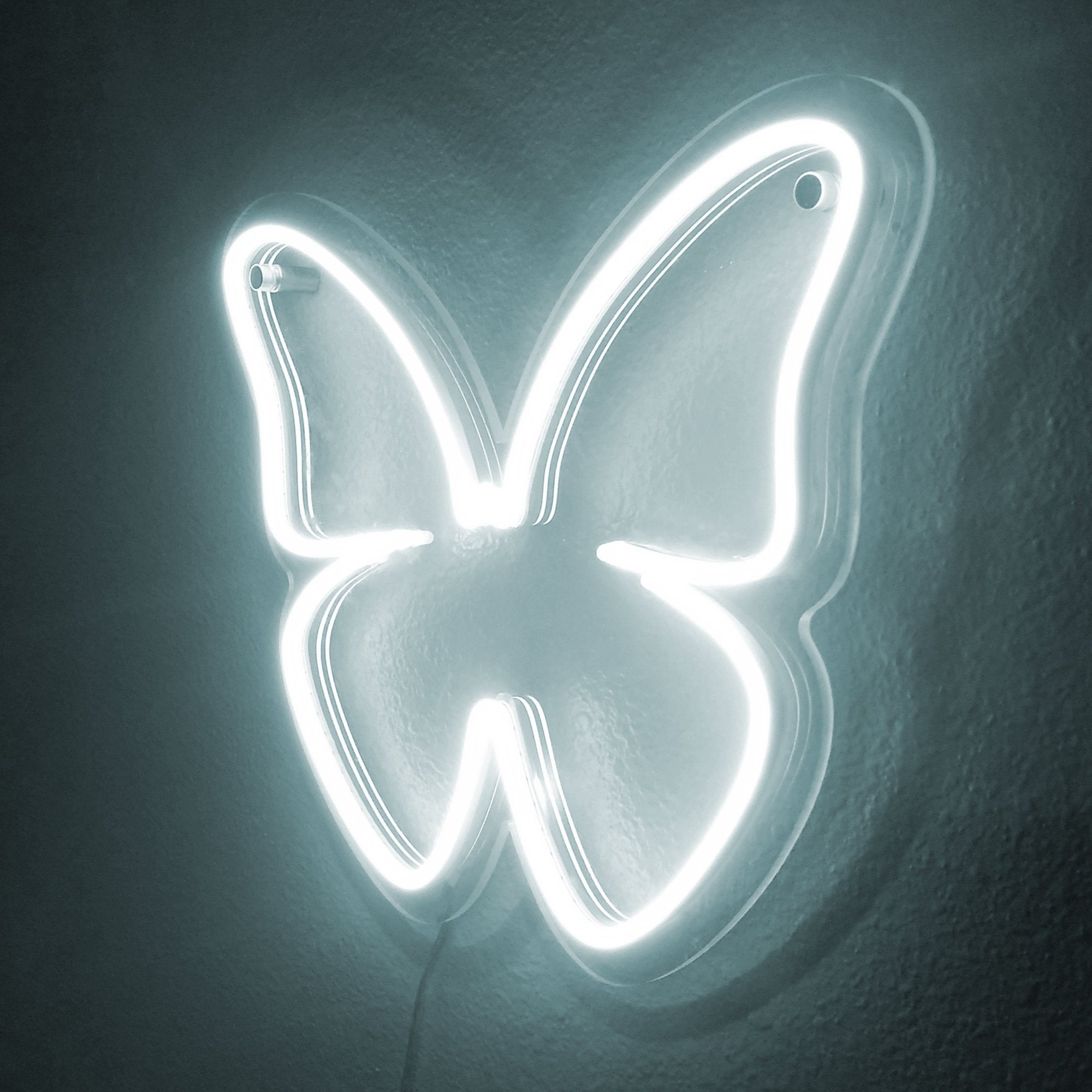 White Butterfly Neon Sign