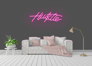 Hustle Neon Sign - Inspirational Neon Sign - Side Hustlers Custom Neon Sign