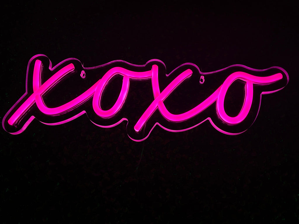 XoXo Neon Sign - Hugs and Kisses Neon Light - Wedding, Anniversary, Valentines Gift