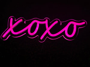 XoXo Neon Sign - Hugs and Kisses Neon Light - Wedding, Anniversary, Valentines Gift