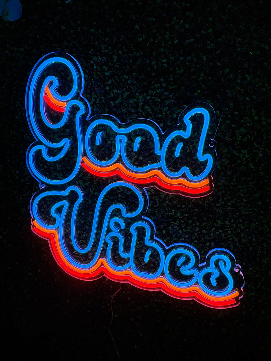 Good Vibes Neon Sign - 70's Home Decor - Custom Neon Sign for your Den or Man Cave