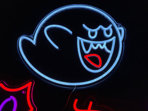 Boo Neon Sign for Arcade, Party, Mancave, Bar, Business, or Game Room