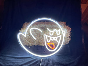 Boo Neon Sign for Arcade, Party, Mancave, Bar, Business, or Game Room