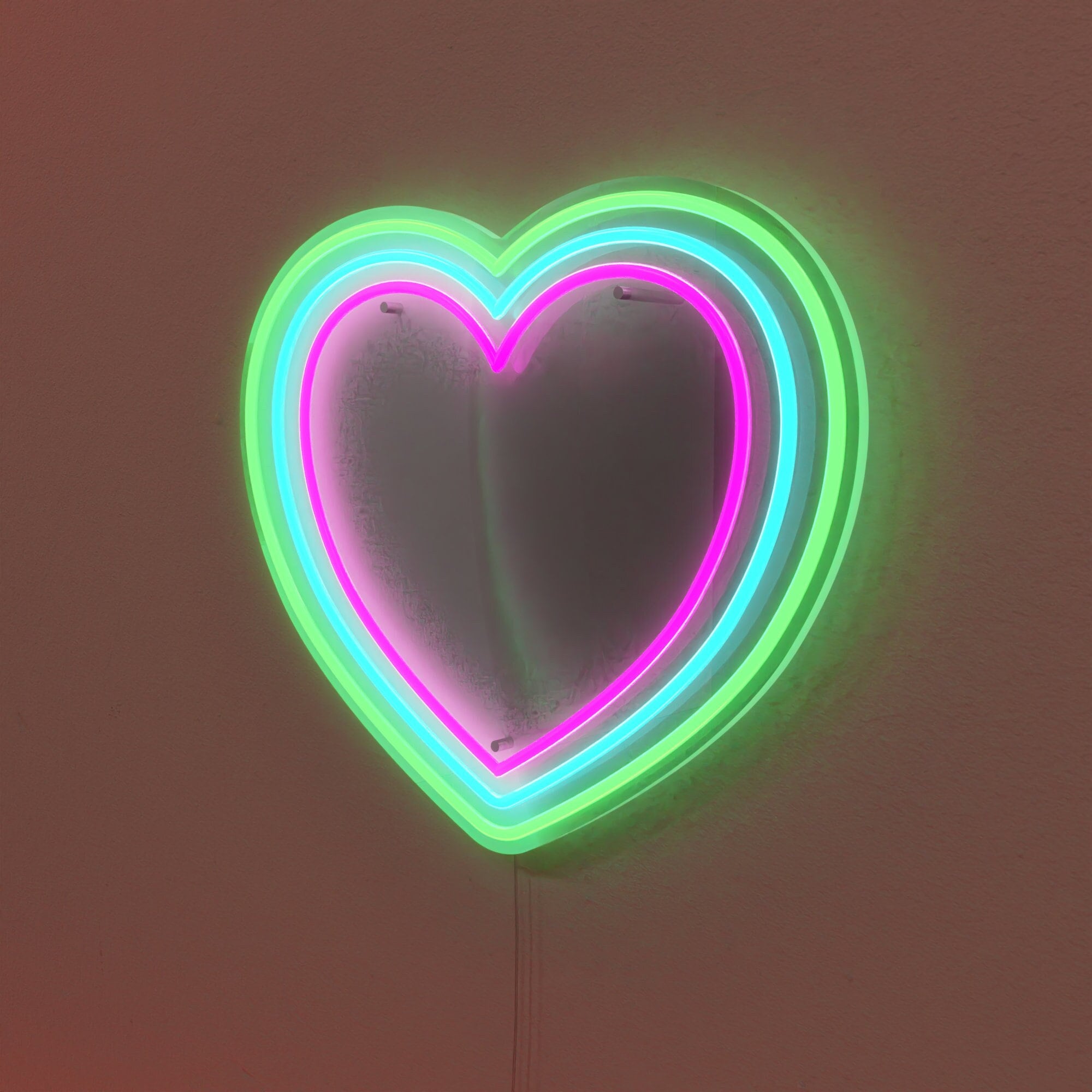 Triple Hearts Neon Sign, Custom Color Hearts for Girls Room Neon Sign, Valentines Day LED Neon Signs, Gift for Her