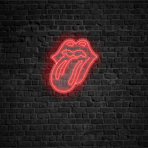 Sexy Lips Neon Sign, Peace, Love, and Rock Nostalgia LED Neon Signs, Cute Art Gift for Her
