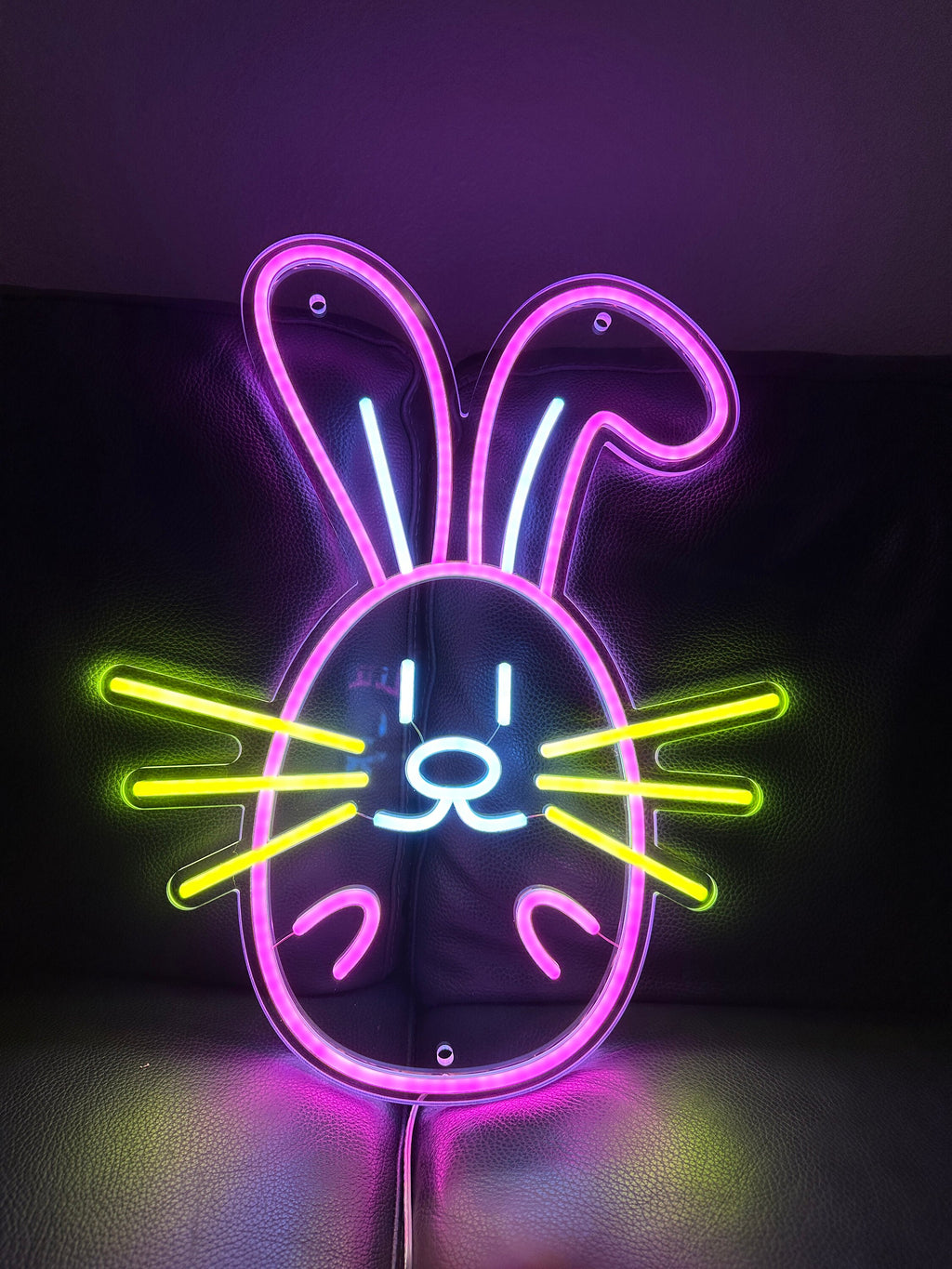 Easter Bunny Home Decor - Colored Egg Neon Sign - Easter Sunday Sign